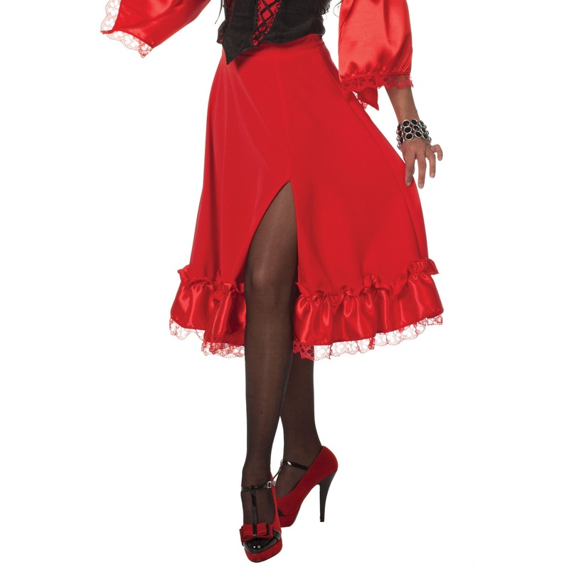 Ronja skirt with slit red 36