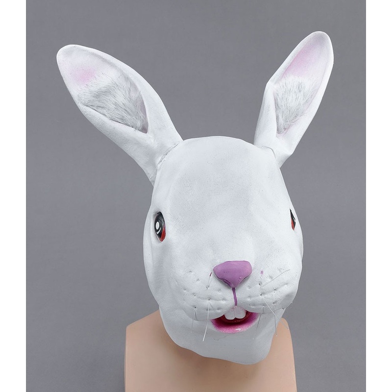 White rabbit full head mask