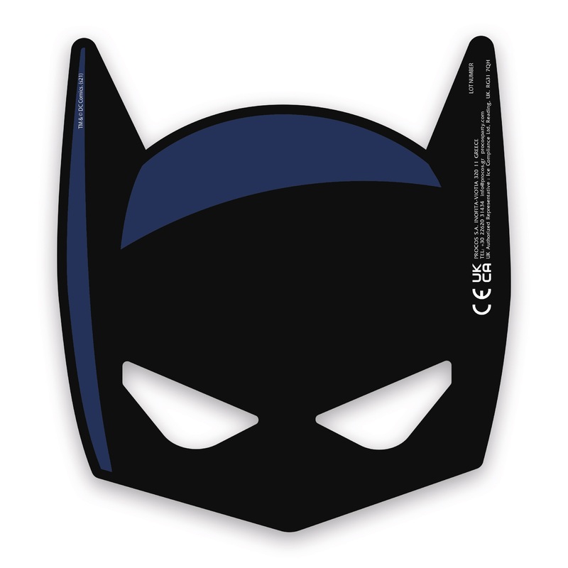 6 Batman Superpower FSC cardboard masks