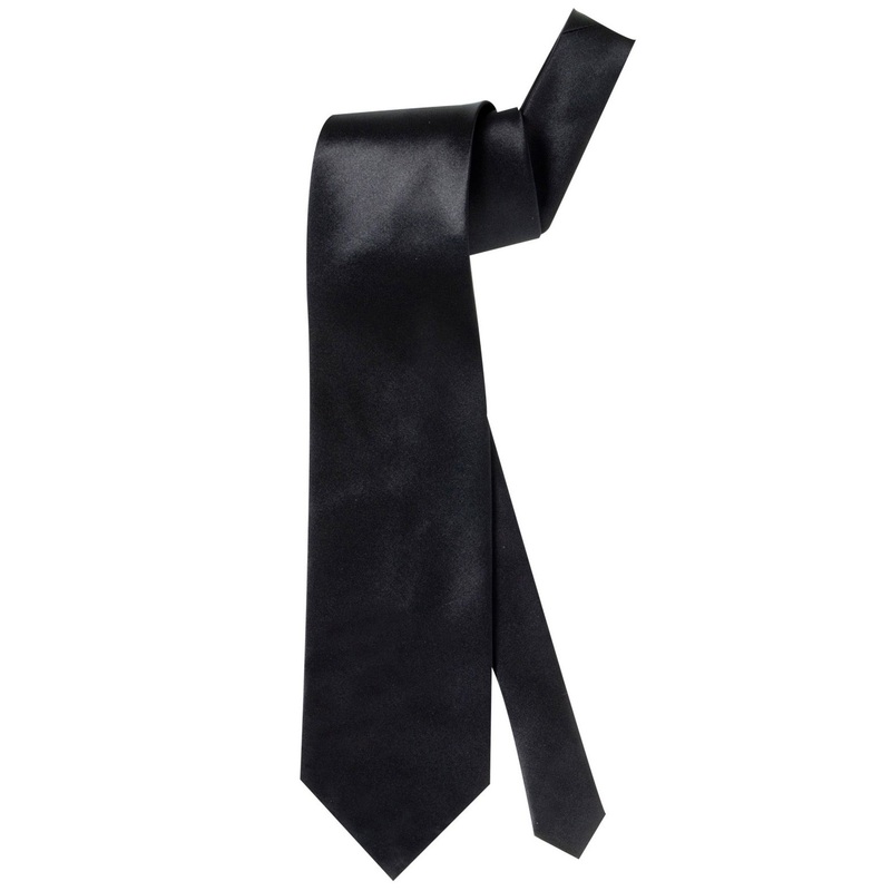 Black satin tie