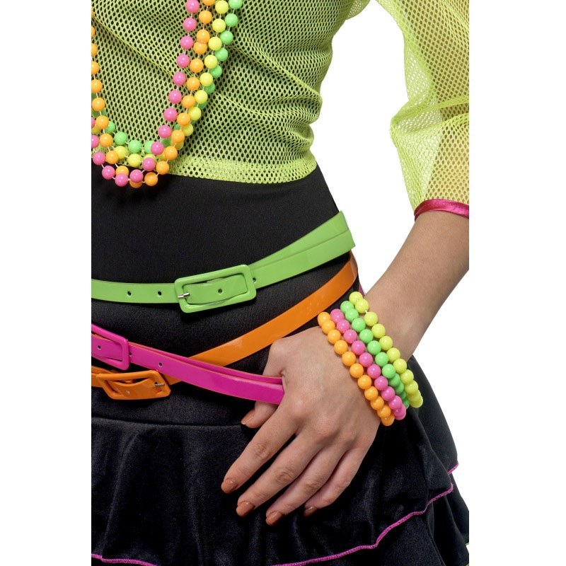 Colorful neon bead bracelets