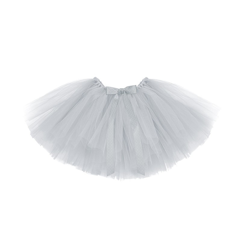 Nice tutu gray with dotted bow