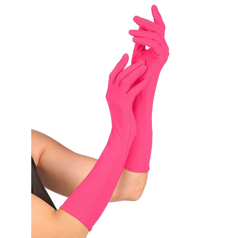 Pink neon gloves