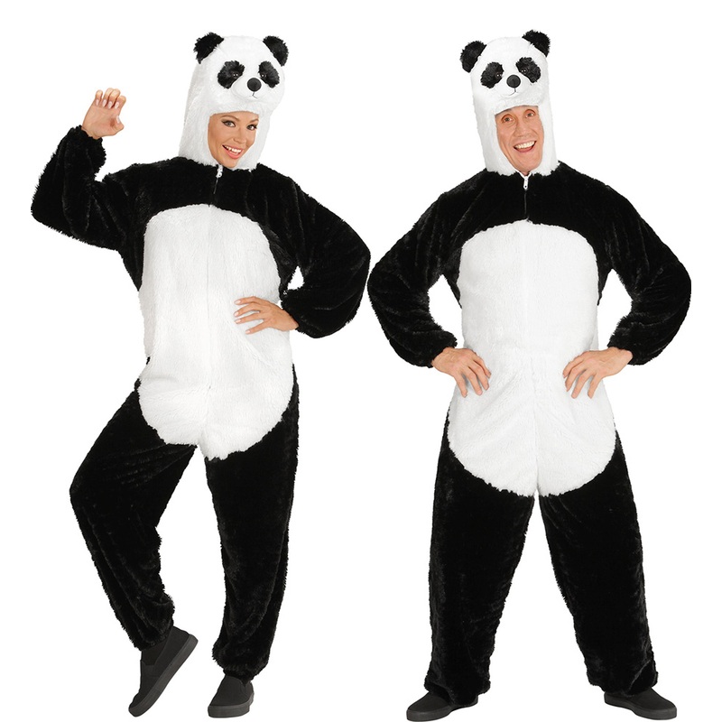 Plush panda costume overall