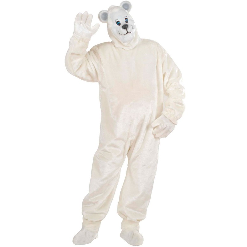 Polar bear plush costume