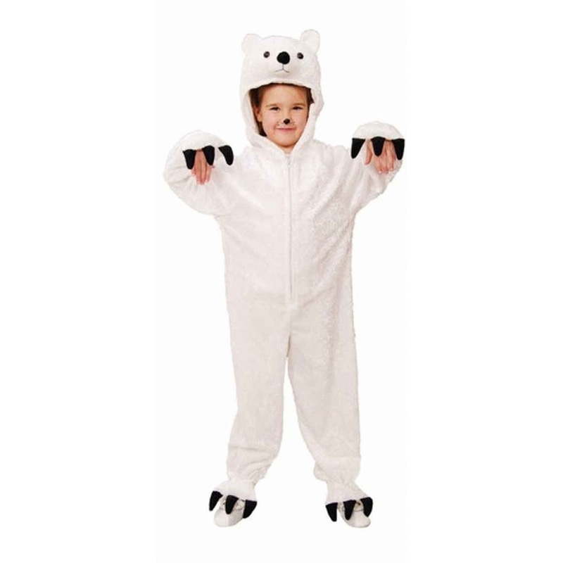 Polar bear plush costume for kids