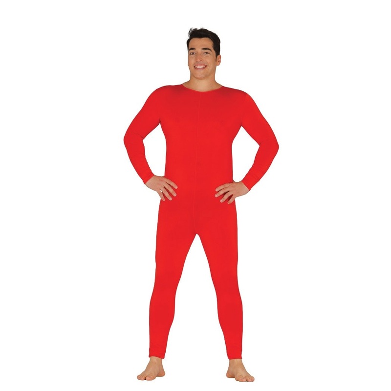 Red full body suit for men