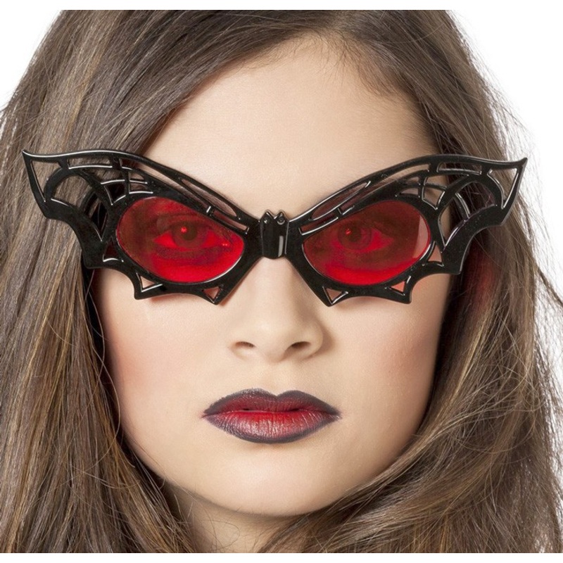Ruby Red Bat Glasses