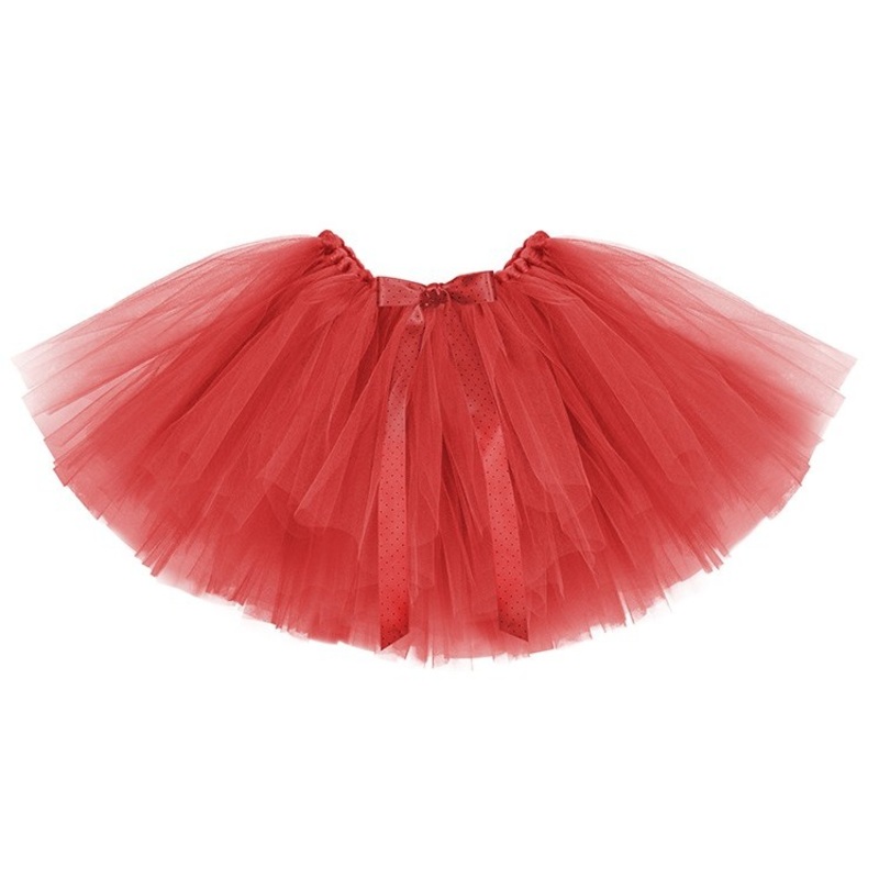 Tutu skirt with bow in red 34cm