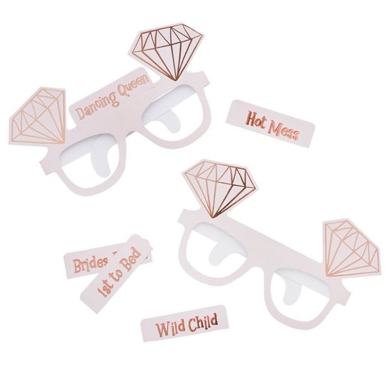 10 Brides Babes party glasses with stickers