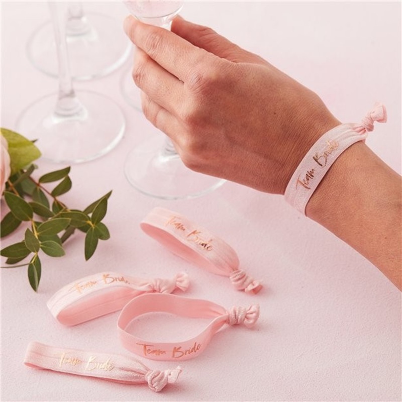 5 Team Bride bracelets rose gold