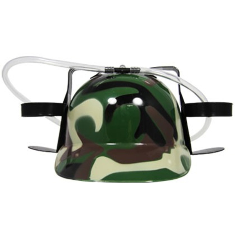 Army camouflage drinking helmet
