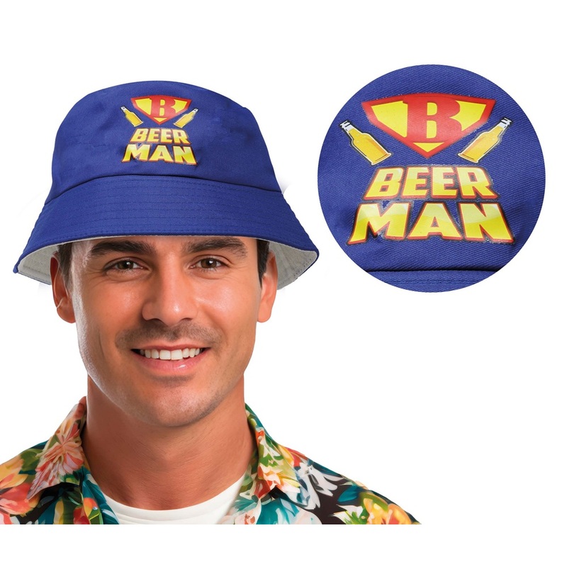 Beer Man bucket hat for men