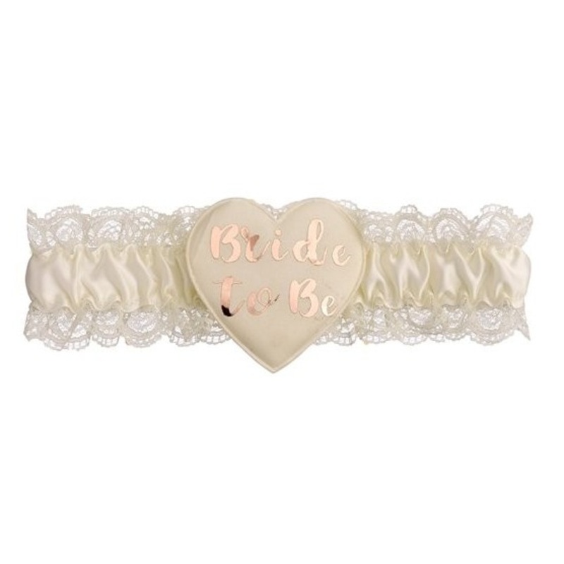 Bride to Be garter cream