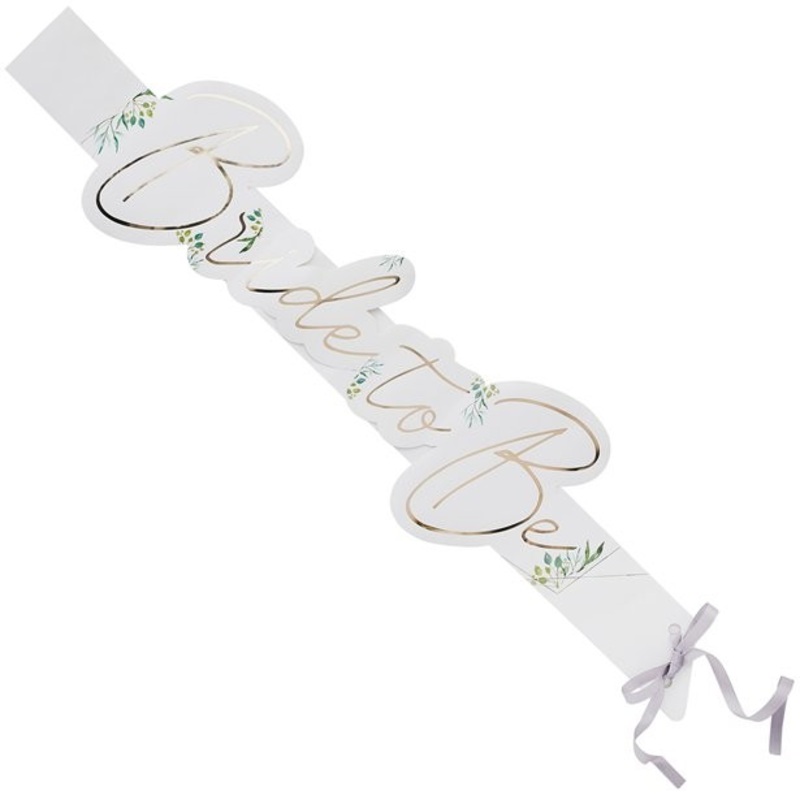Floral Bride to Be sash