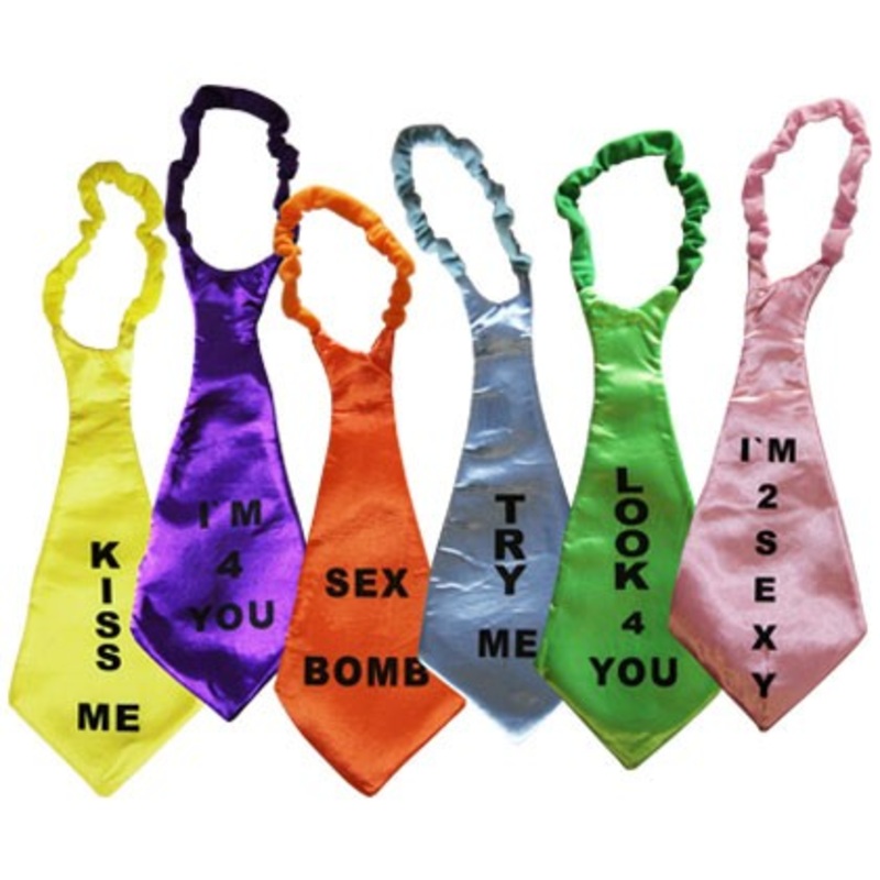 Joke tie in six colors