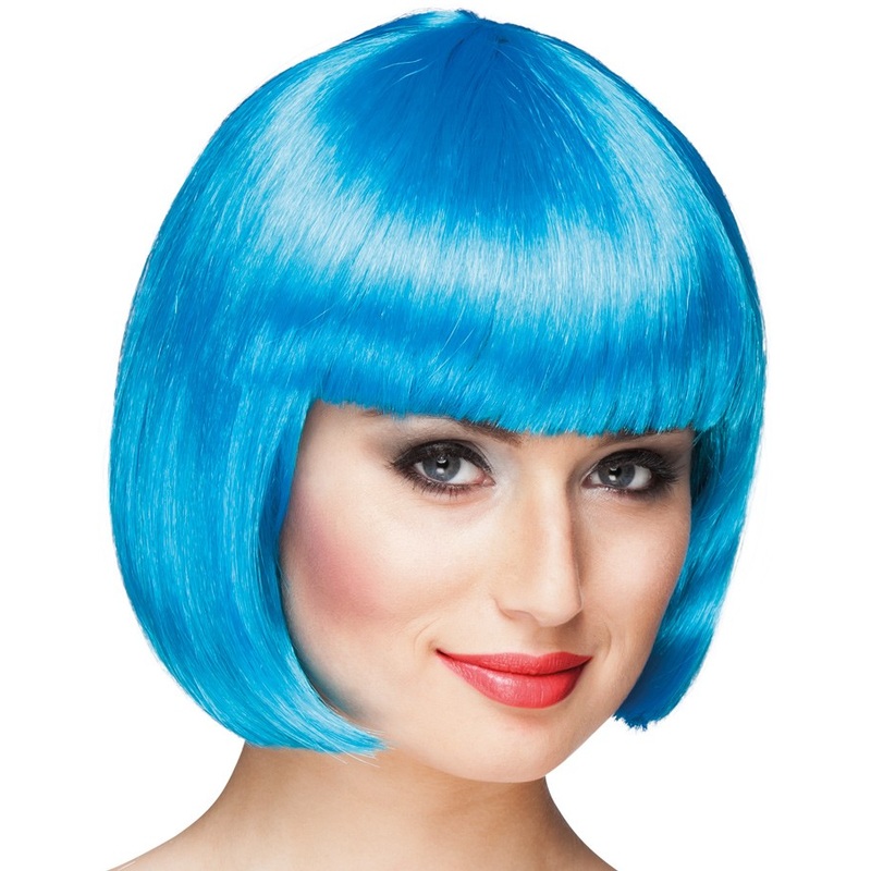 Light blue jelly wig