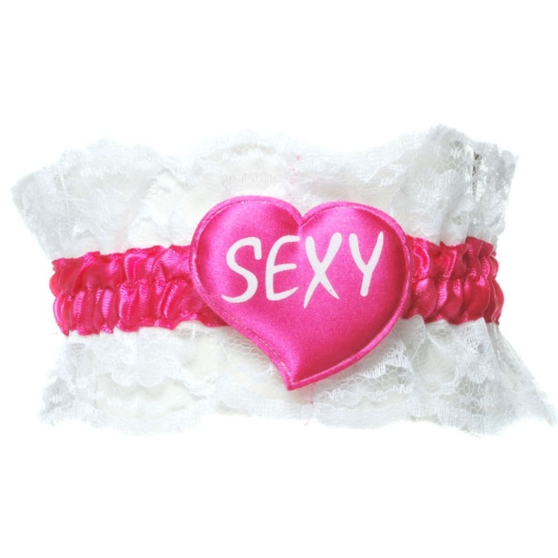 Pink heart garter