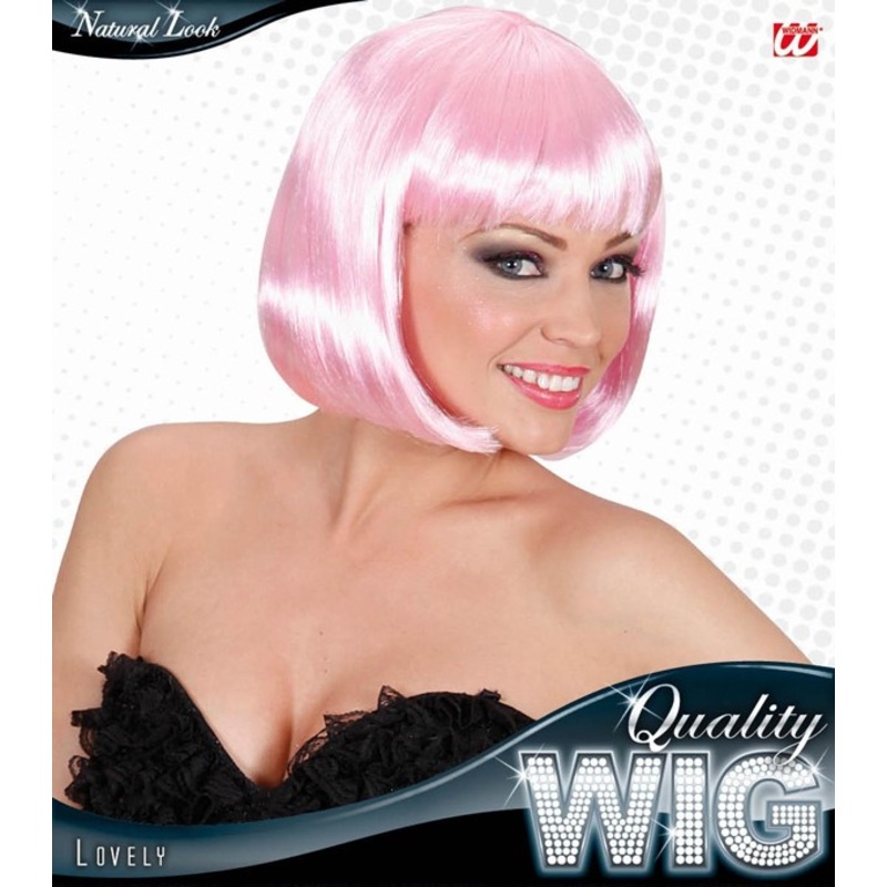 Pink page head wig