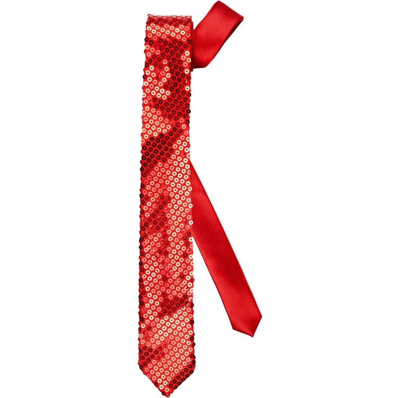Red sequin tie