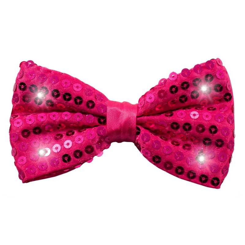 Sequin bow tie Pinkie with LED special effect