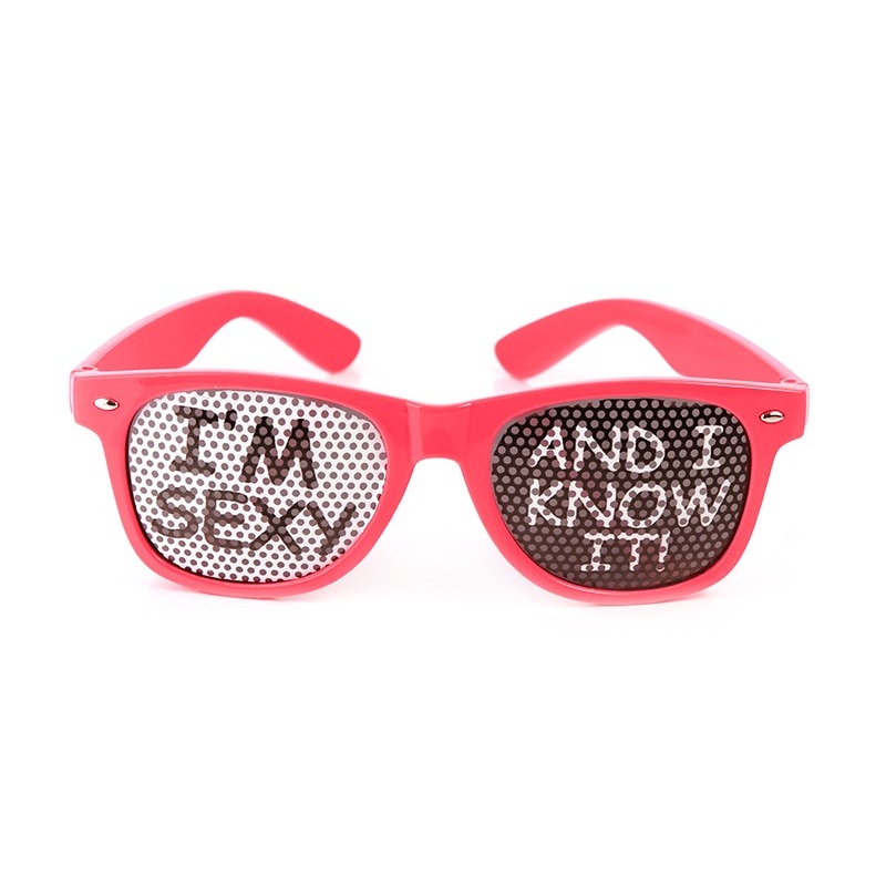 Sexy and I know it party glasses