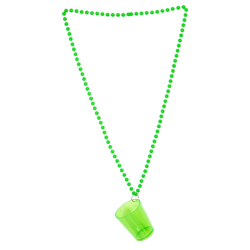 Shot Glass Necklace Neon Green