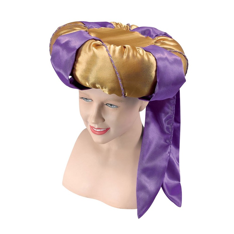 Sultan turban gold-purple and ornament