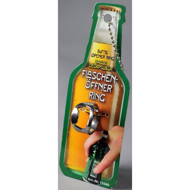 Useful bottle opener ring