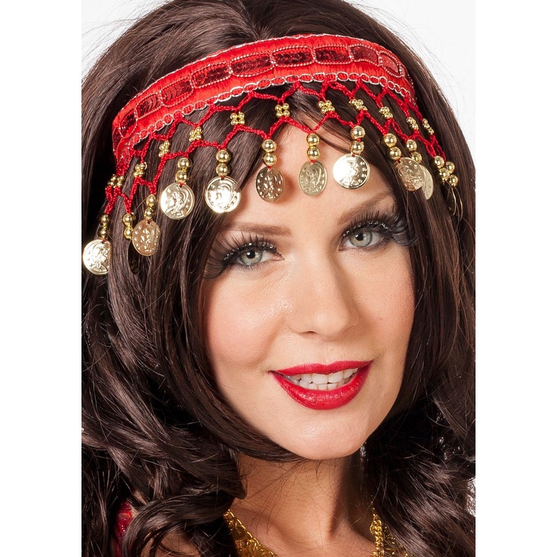 1001 nights coin headband red