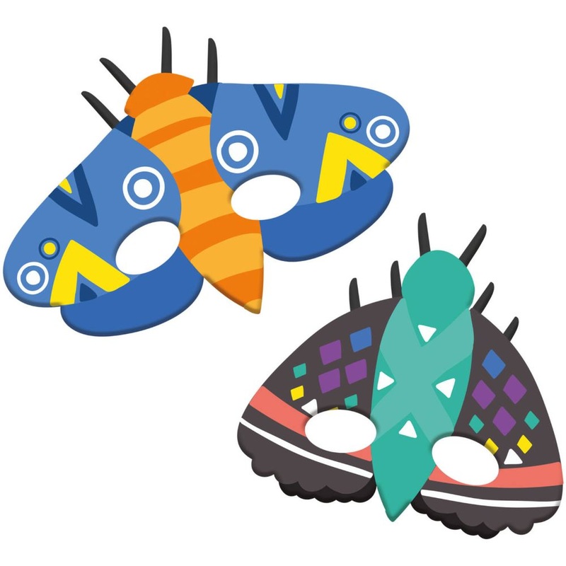6 paper masks with elastic band - crawling beetles