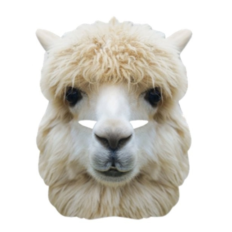 Alpaca Llama Cardboard Mask