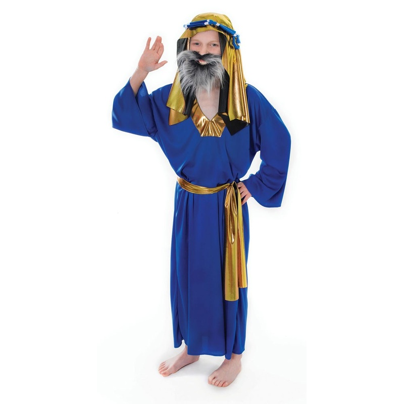 Blue holy king nativity play child costume S