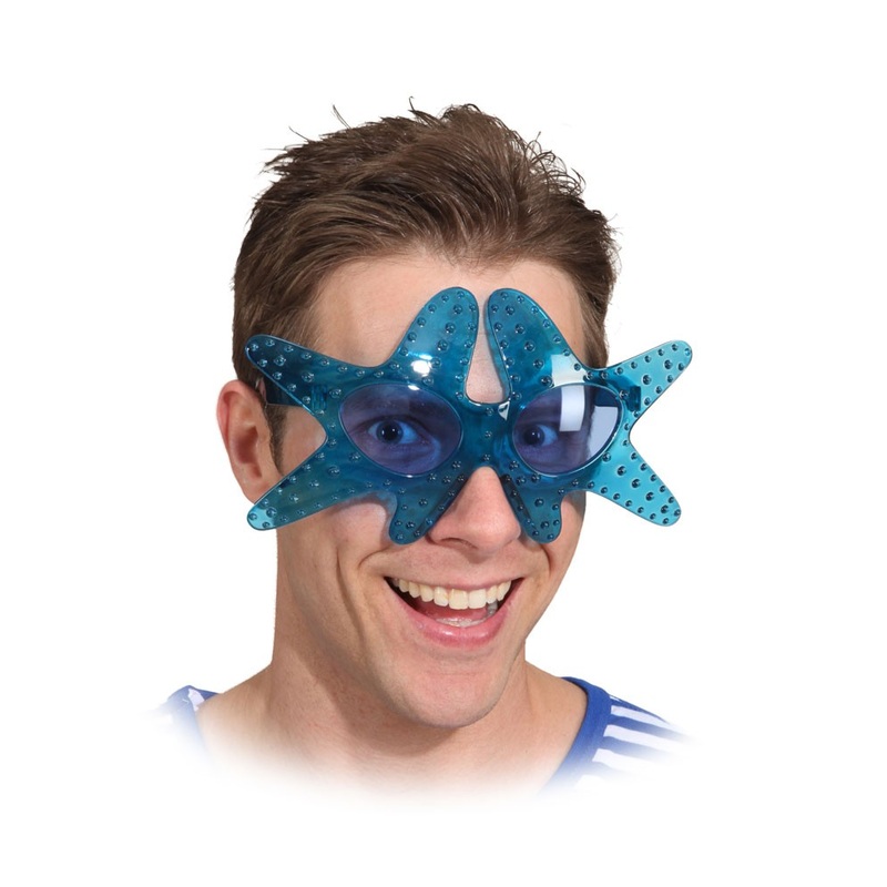 Blue ocean starfish glasses