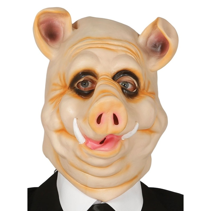Crazy pig head full face mask