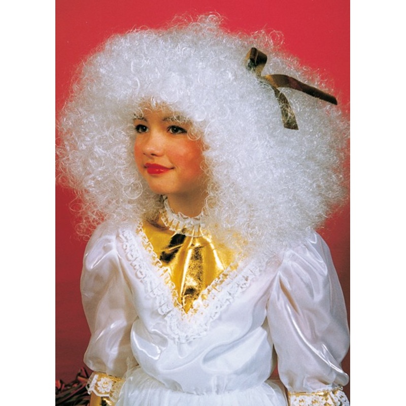 Curly angel wig white