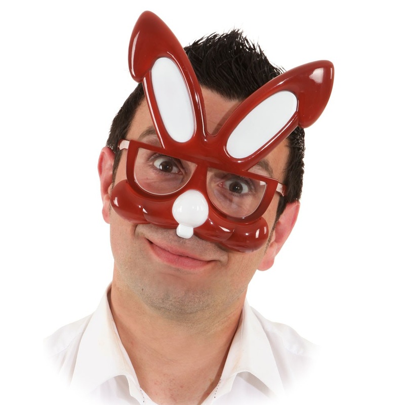 Funny brown rabbit glasses