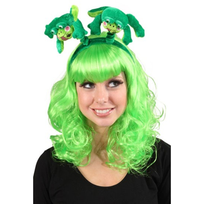 Funny plush frog headband