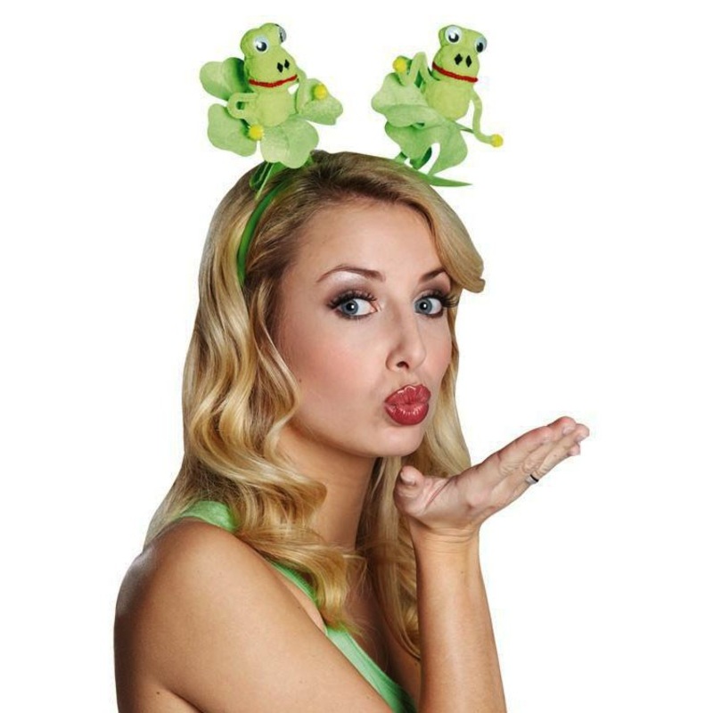 Green frog headband