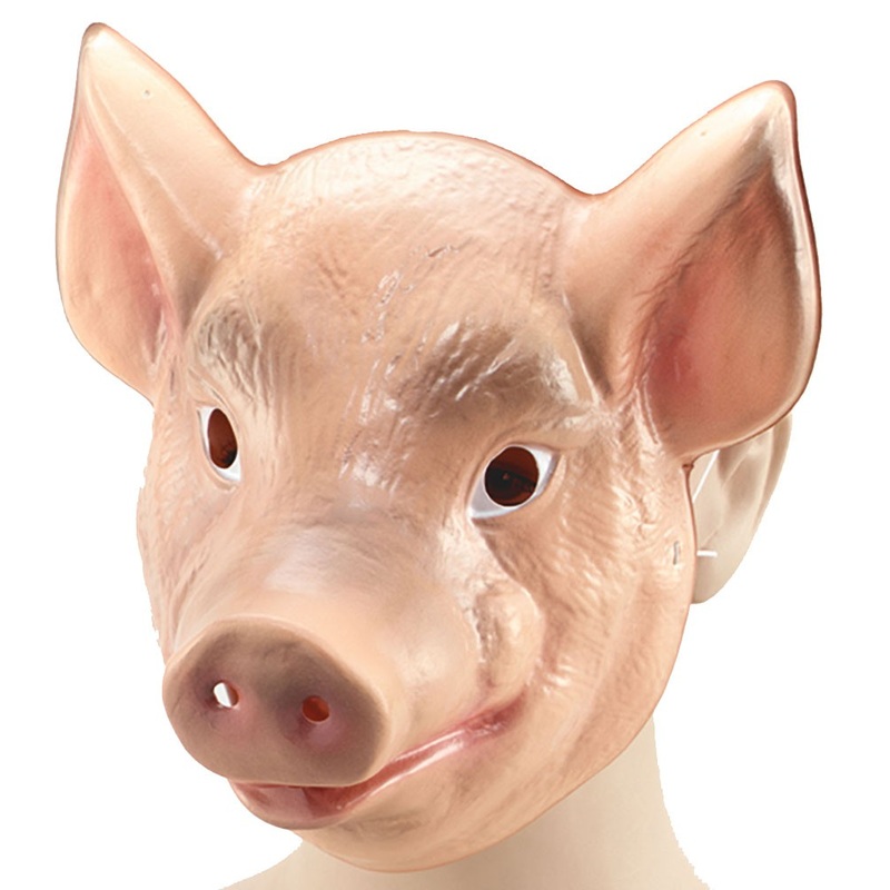 Pig mask made of plastic