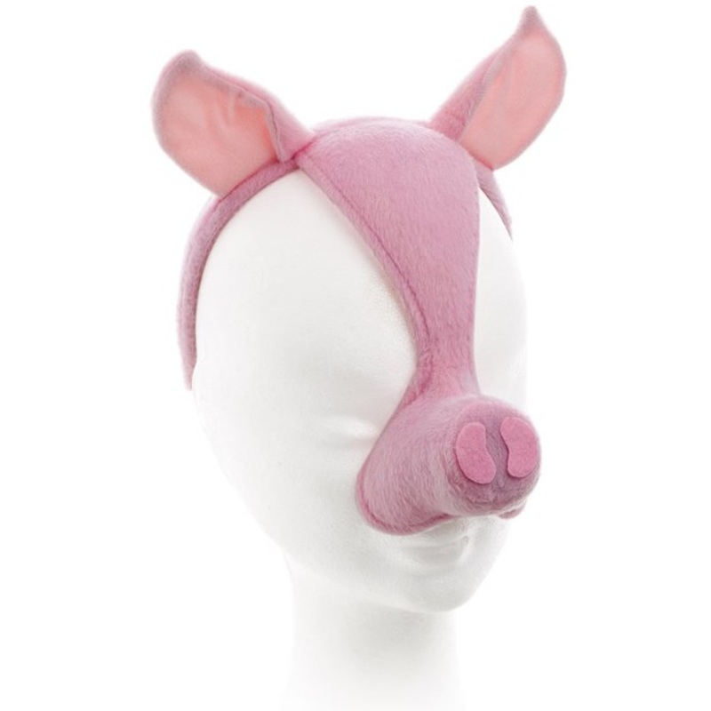 Pink pig mask with sound
