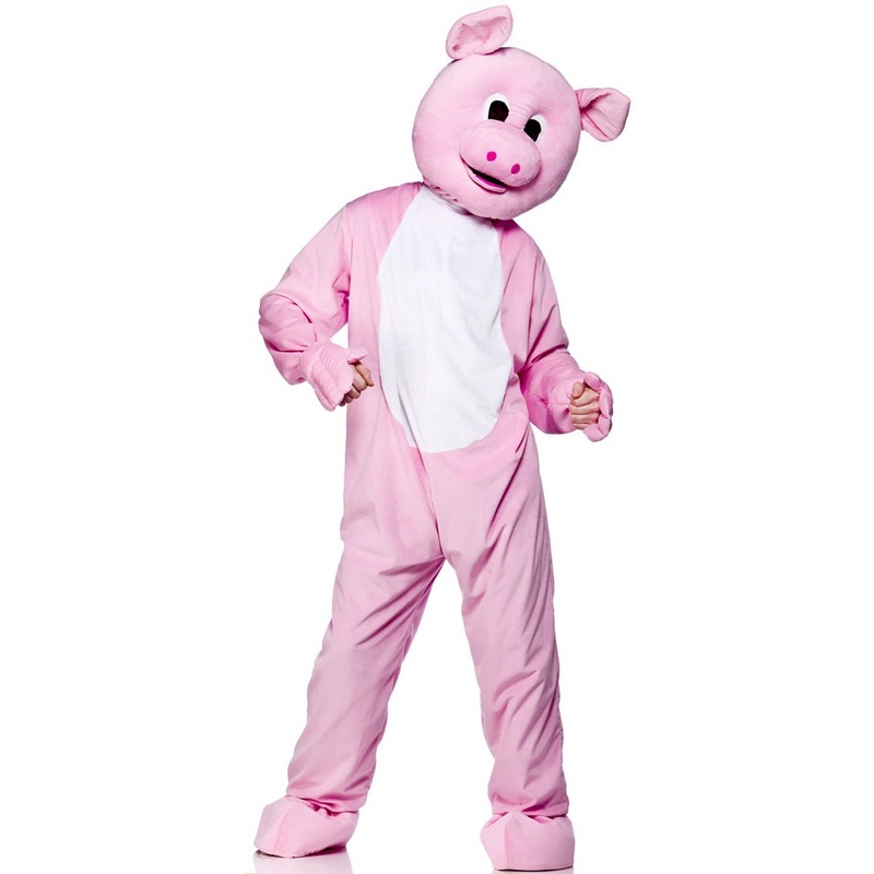 Pink piggy mascot costume