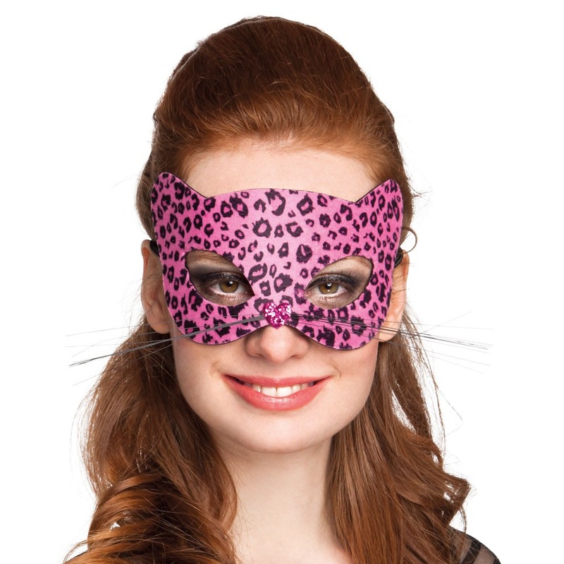 Sweet leopard mask pink