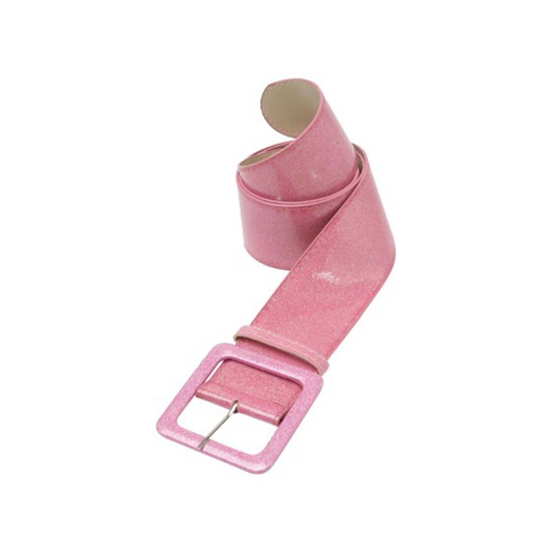 70s glitter belt in pale pink