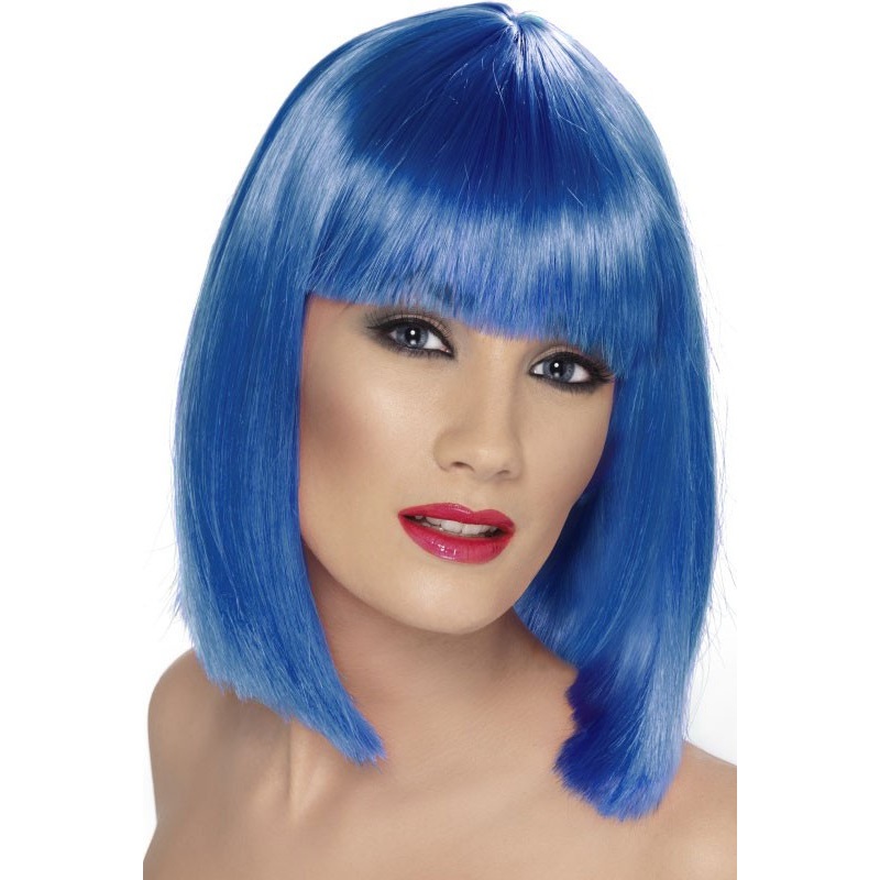 Azuria wig with pony blue