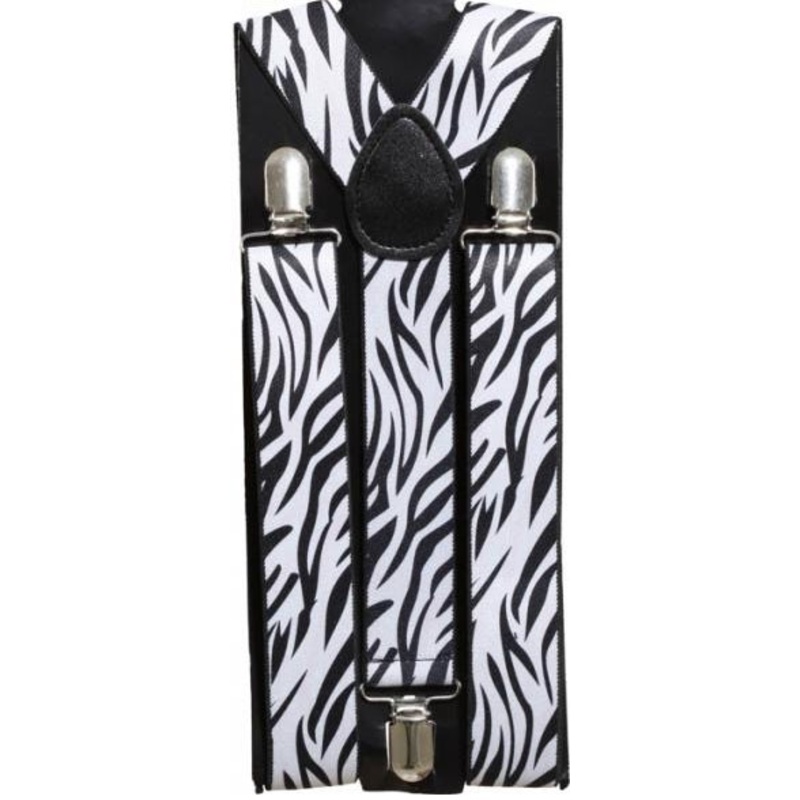 Braces with zebra pattern