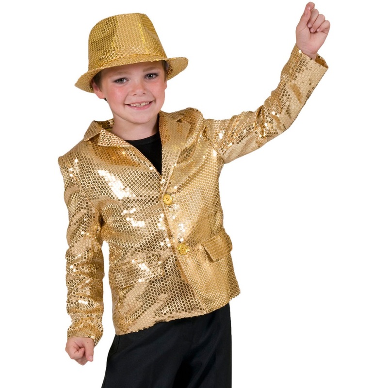 Children's golden sequin jacket 116