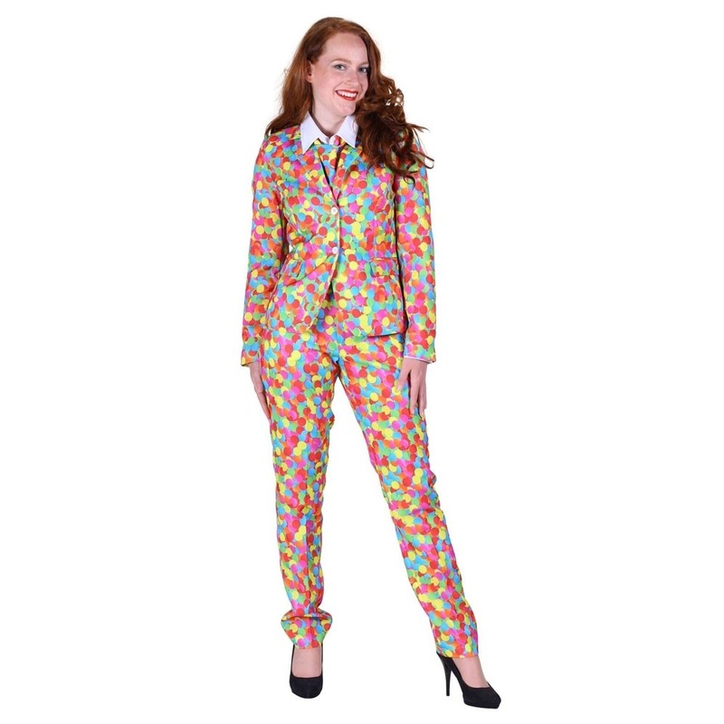 Colorful confetti party hit ladies suit 36