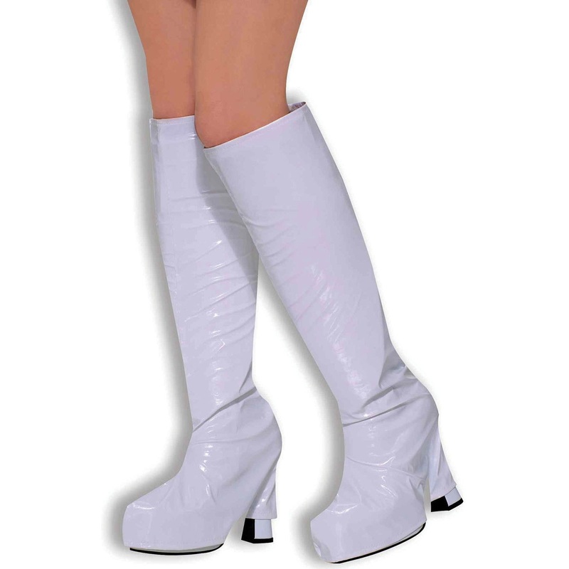 Disco boot covers white