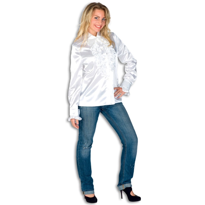 Glamor ruffled blouse white 34